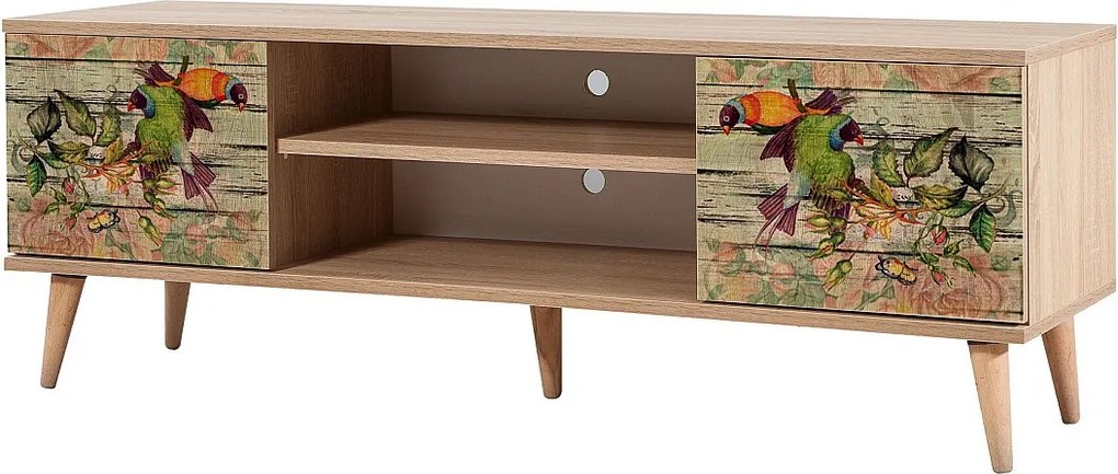 Stojak pod telewizor Sonoma Oak – 140 cm – 50 cm – płyta wiórowa pokryta melaminą w 100%