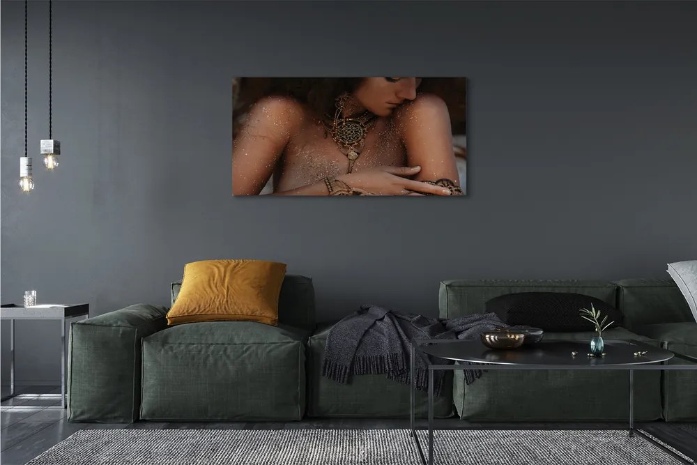 Zdjęcie na płótnie Kobieta w Biżuterii