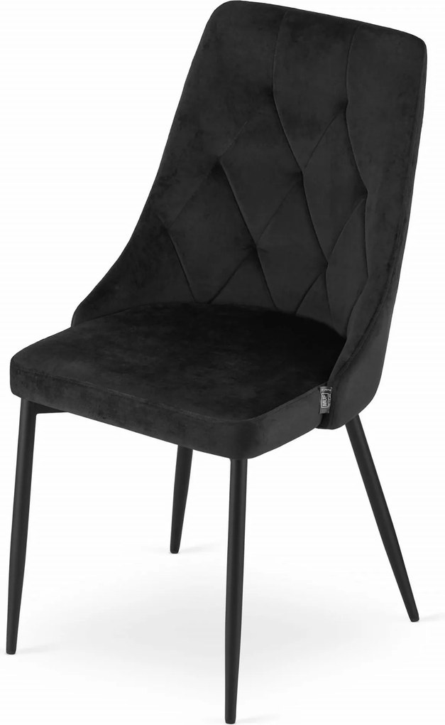 PROMOCJA Czarny aksamitny krzesło do jadalni IMOLA II jakość