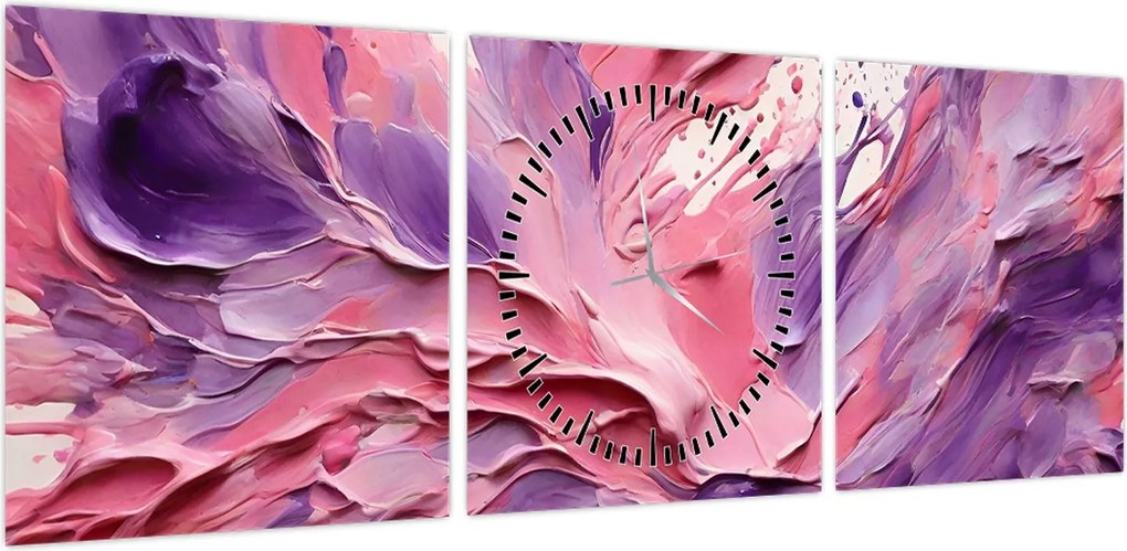 Obraz - Romantyczna abstrakcja (z zegarem) (90x30 cm)