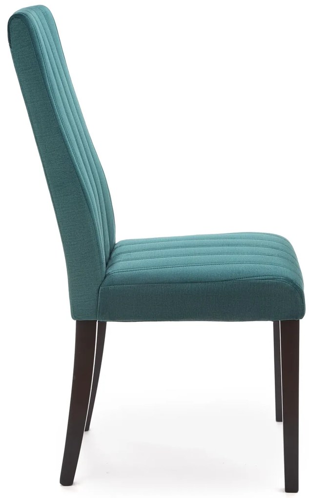 Krzesło drewniane tapicerowane DIEGO 2 czarny velvet pikowany Pasy - MONOLITH 37 (ciemny zielony)