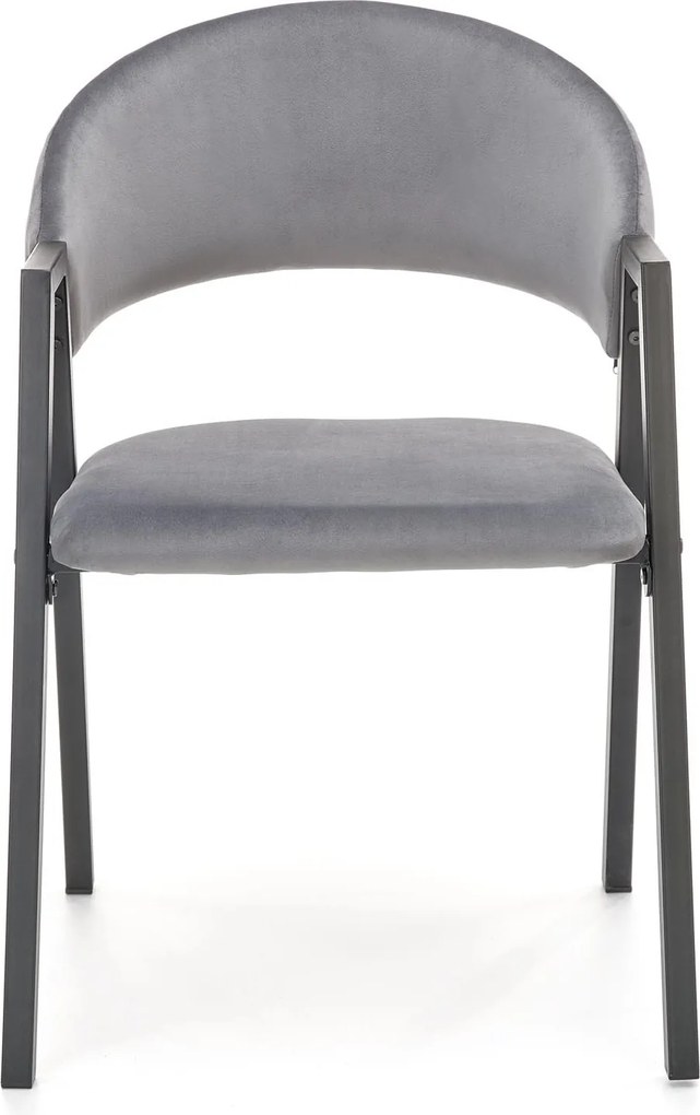 Velvetowe krzesło z podłokietnikami K473