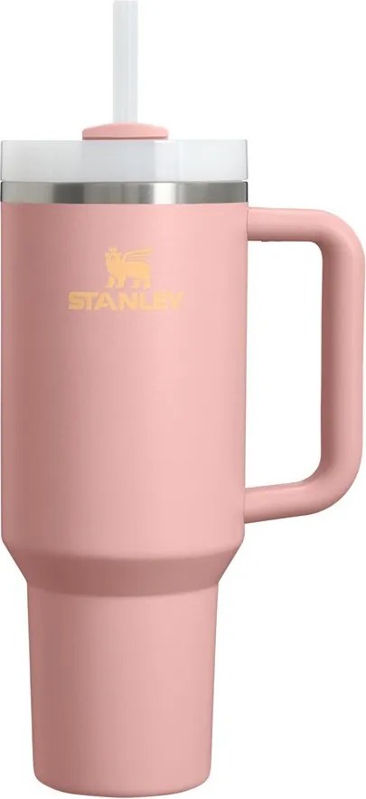 Brzoskwiniowy termos ze stali nierdzewnej ze słomką 1,18 l Quencher H2.O FlowState™ Tumbler Peach Rose – Stanley