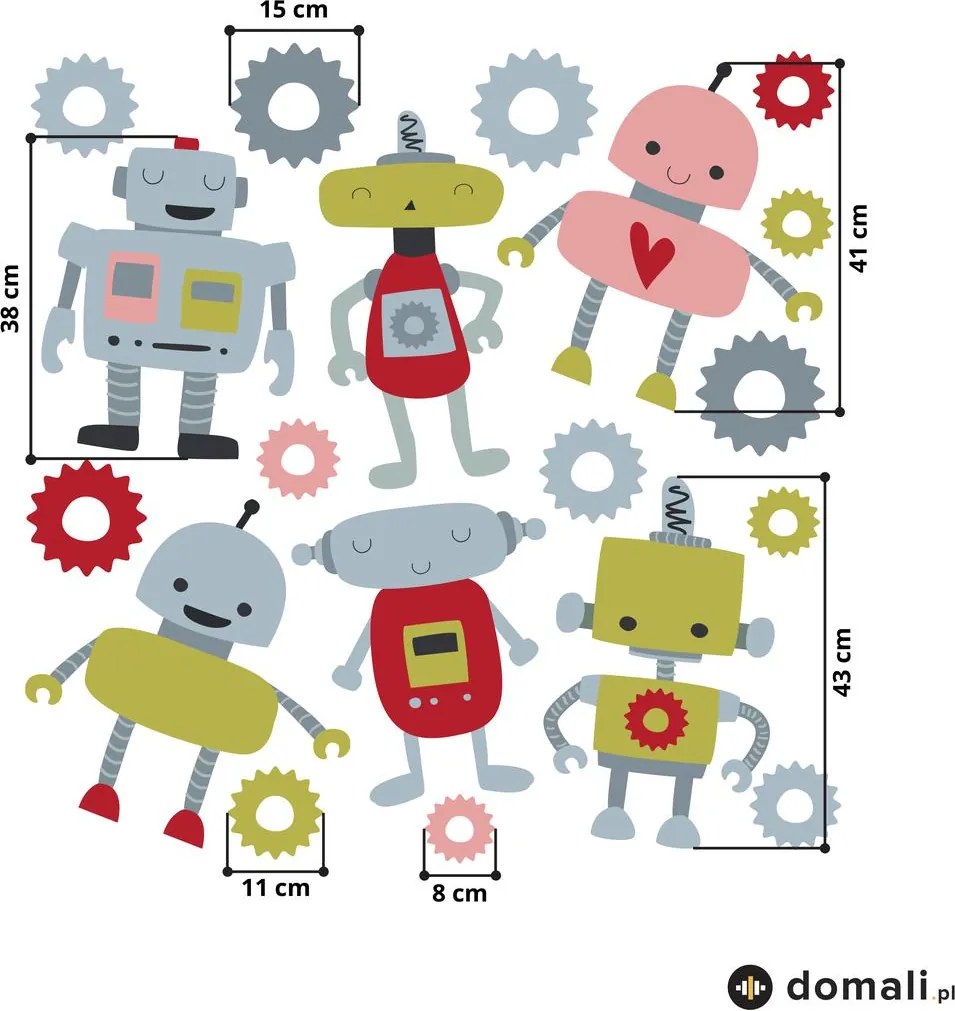 Naklejki na ścianę - Roboty II.