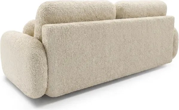 Sofa VIDI Rozkładana Dwuosobowa Beżowa Boucle Japandi