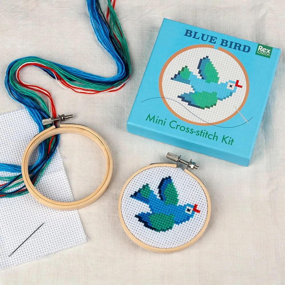 Zestaw kreatywny Cross-stitch Kit Blue Bird – Rex London