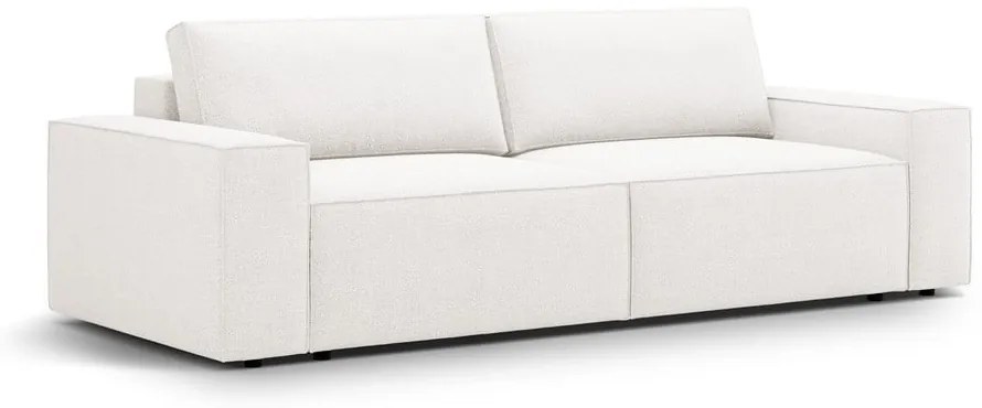 Biała rozkładana sofa z materiału bouclé 247 cm Jodie – Micadoni Home