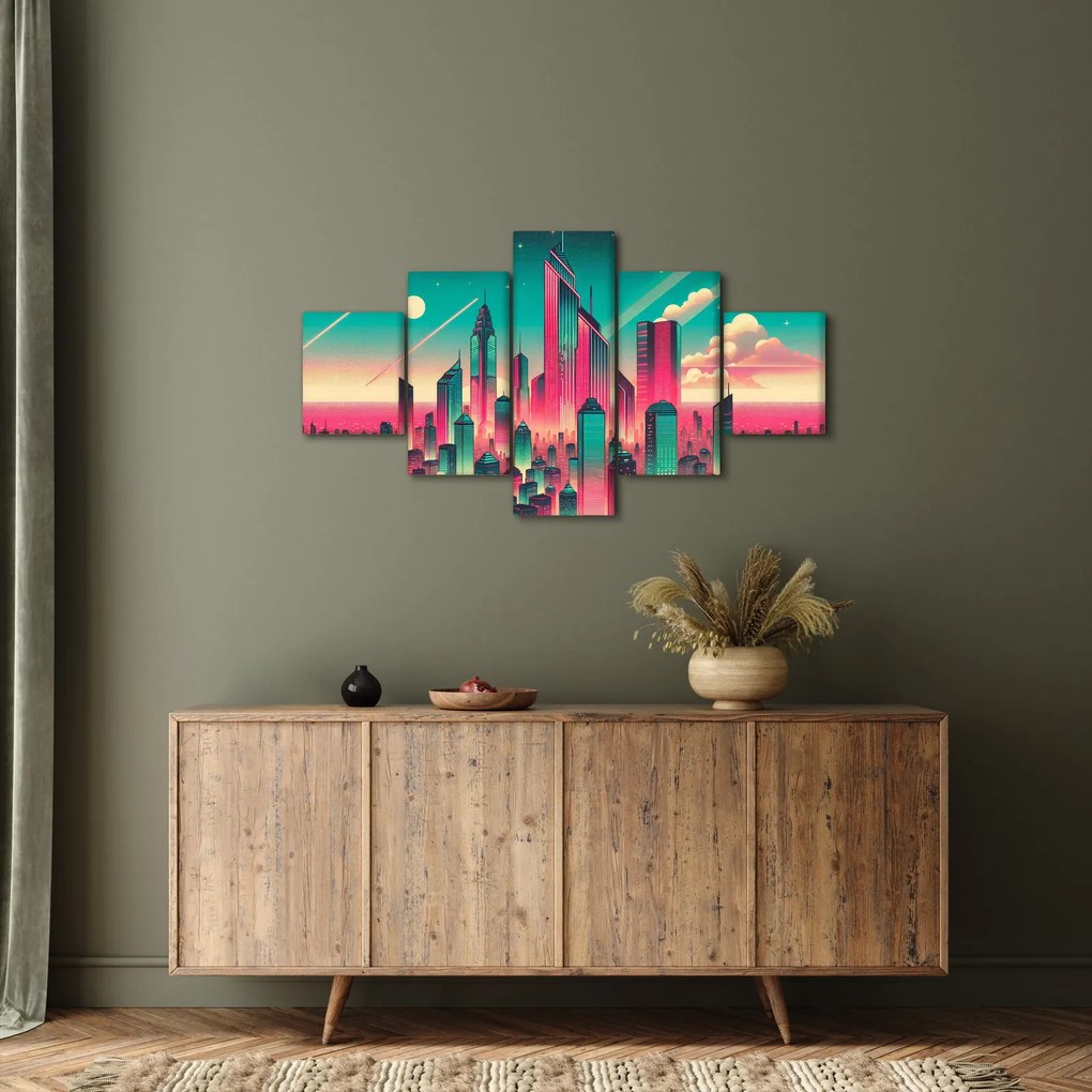 Obraz – Metropolia w stylu pop-art (125x70 cm)