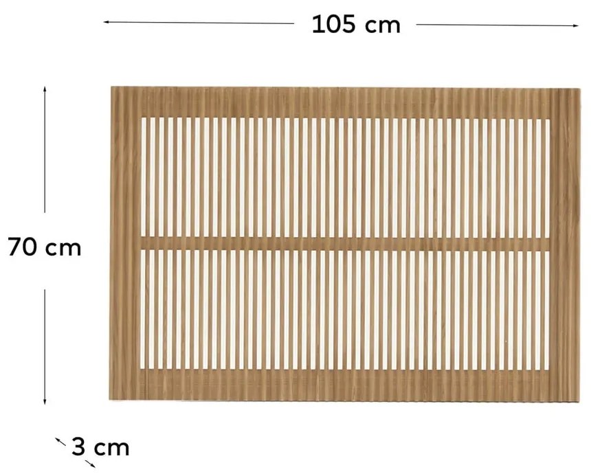 Zagłówek z litego drewna dębowego w naturalnym kolorze 105x70 cm Beyla – Kave Home
