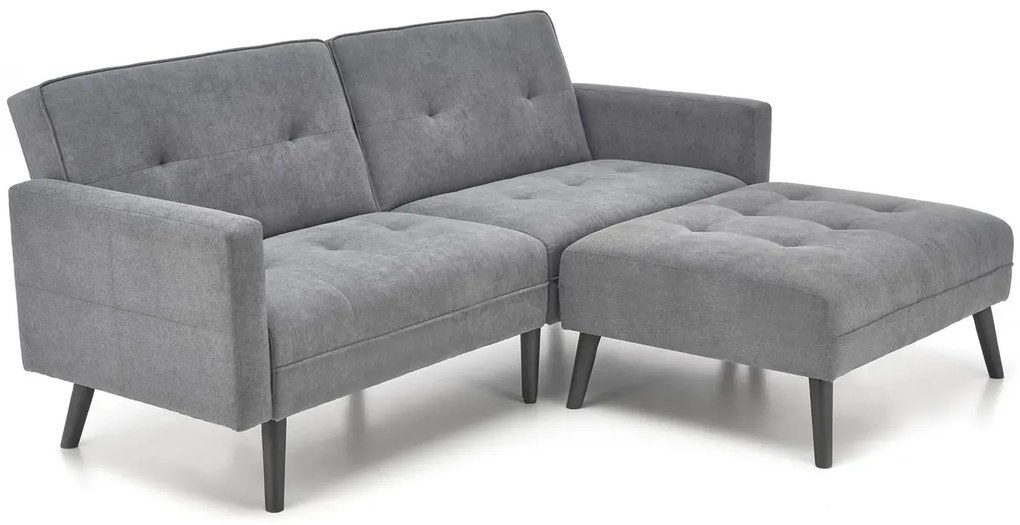 Sofa rozkładana CORNELIUS szara HALMAR
