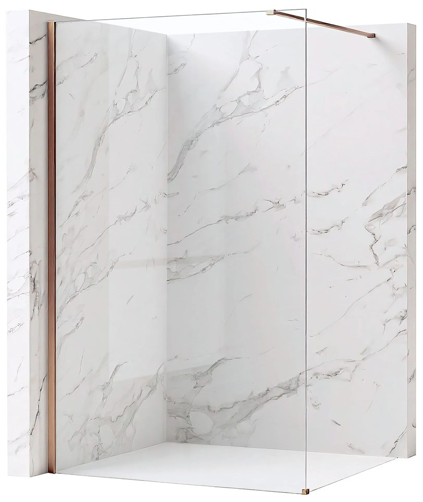 Kabina prysznicowa Walk-In Rea Flexi Transparent / Brush Copper 80