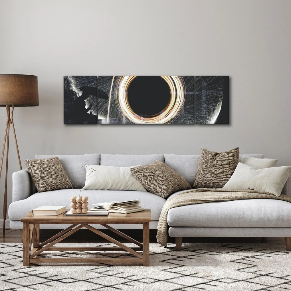Obraz - Pokaz świateł w deszczu (170x50 cm)