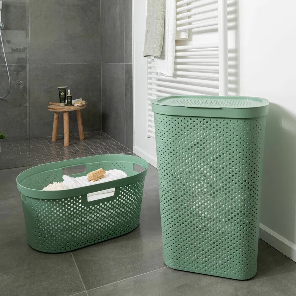 Curver Kosz na pranie Infinity 59 l, zielony