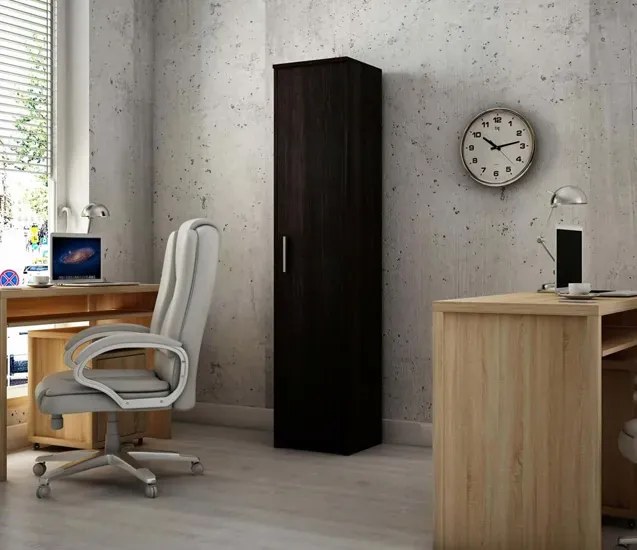 Klasyczny regał do salonu wenge - Okles