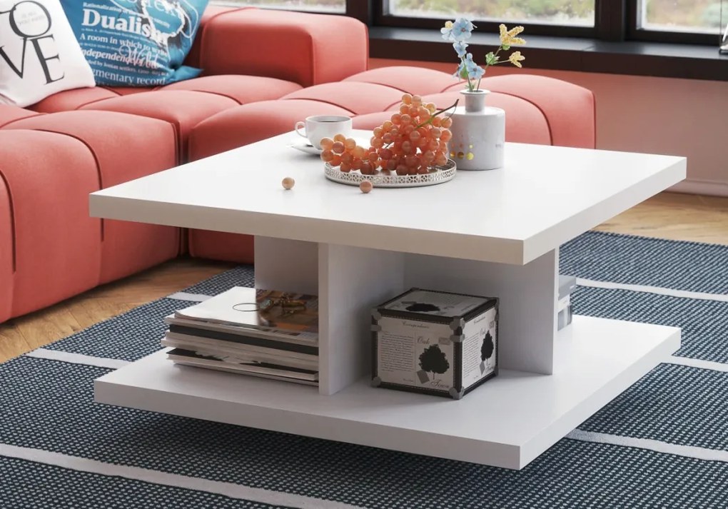 Stolik kawowy Grafi 60x60 biały mat