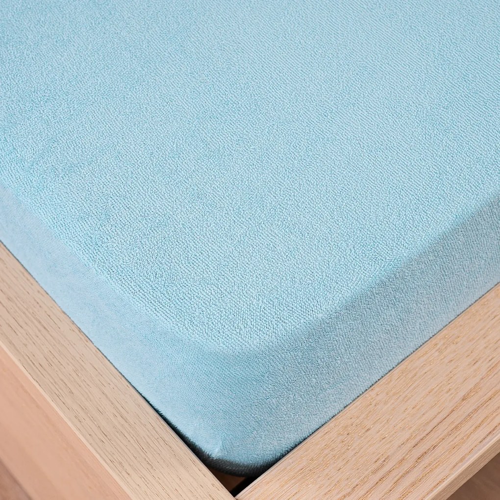 4Home prześcieradło frotte jasnoniebieski, 180 x 200 cm, 180 x 200 cm