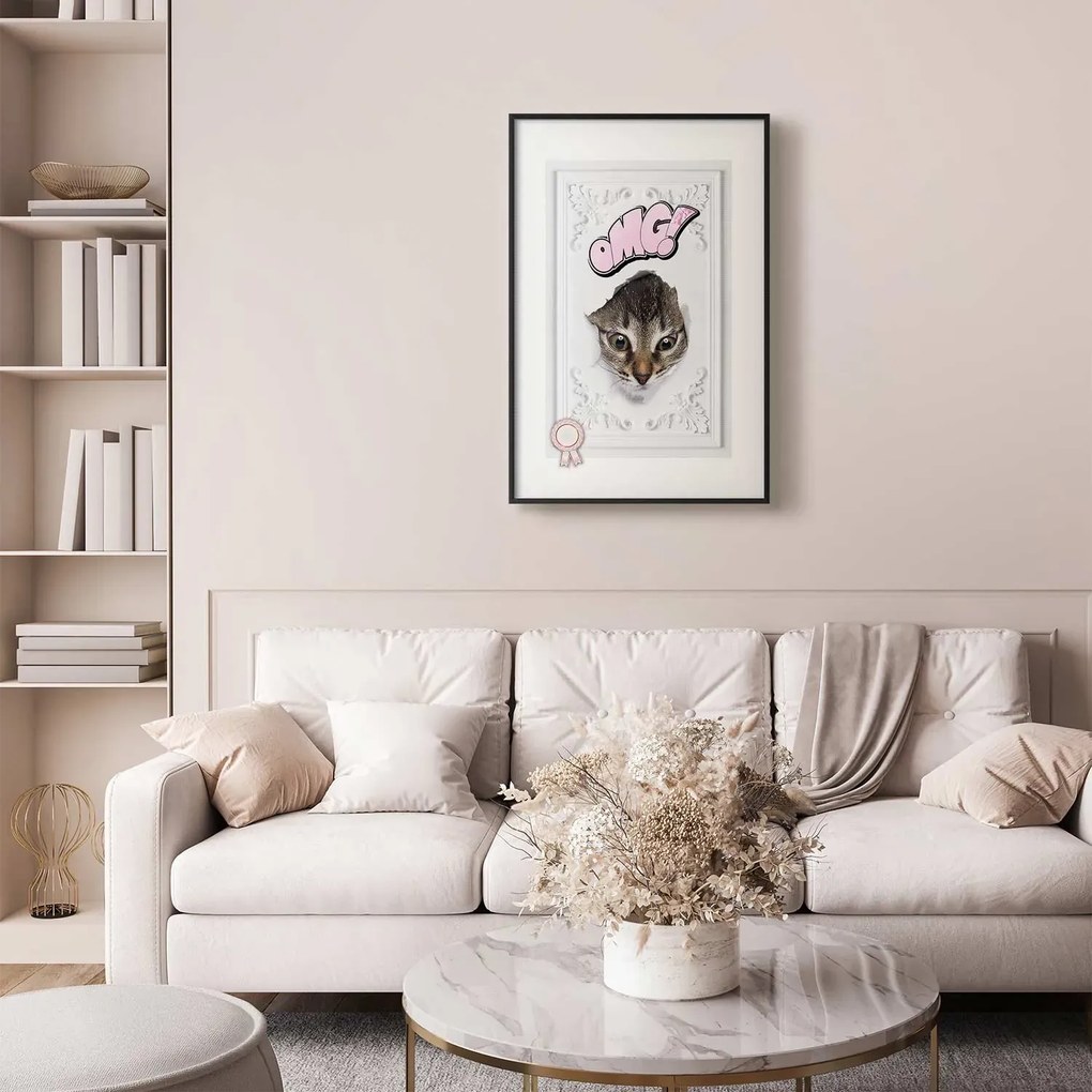 Plakat OMG 60x90 cm z ramą czarną z marginesem ARTGEIST B