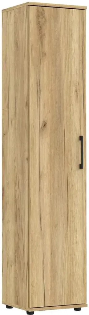 Zamykany regał biurowy dąb craft T9-N26