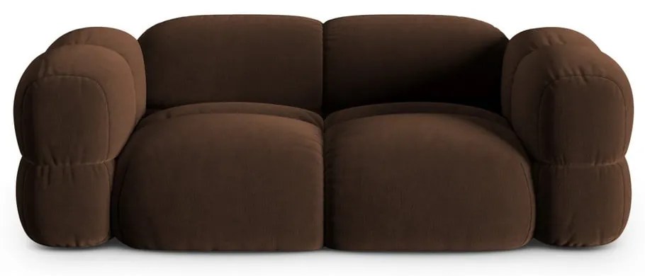 Ciemnobrązowa aksamitna sofa 210 cm Loretto – Cosmopolitan Design
