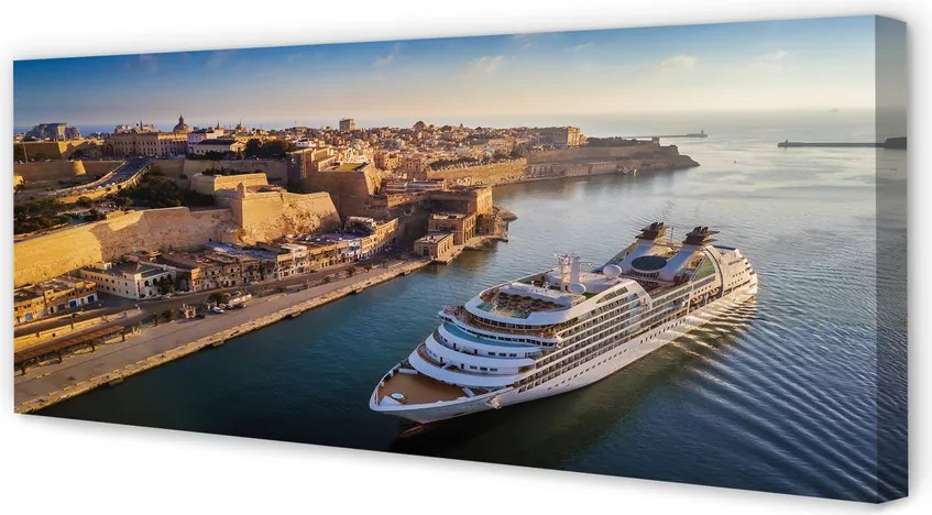 Obraz na płótnie Statek u Progu Metropolii