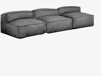 Modułowa Sofa Ogrodowa 3-częściowa Dojans Szary Granit - Sklum