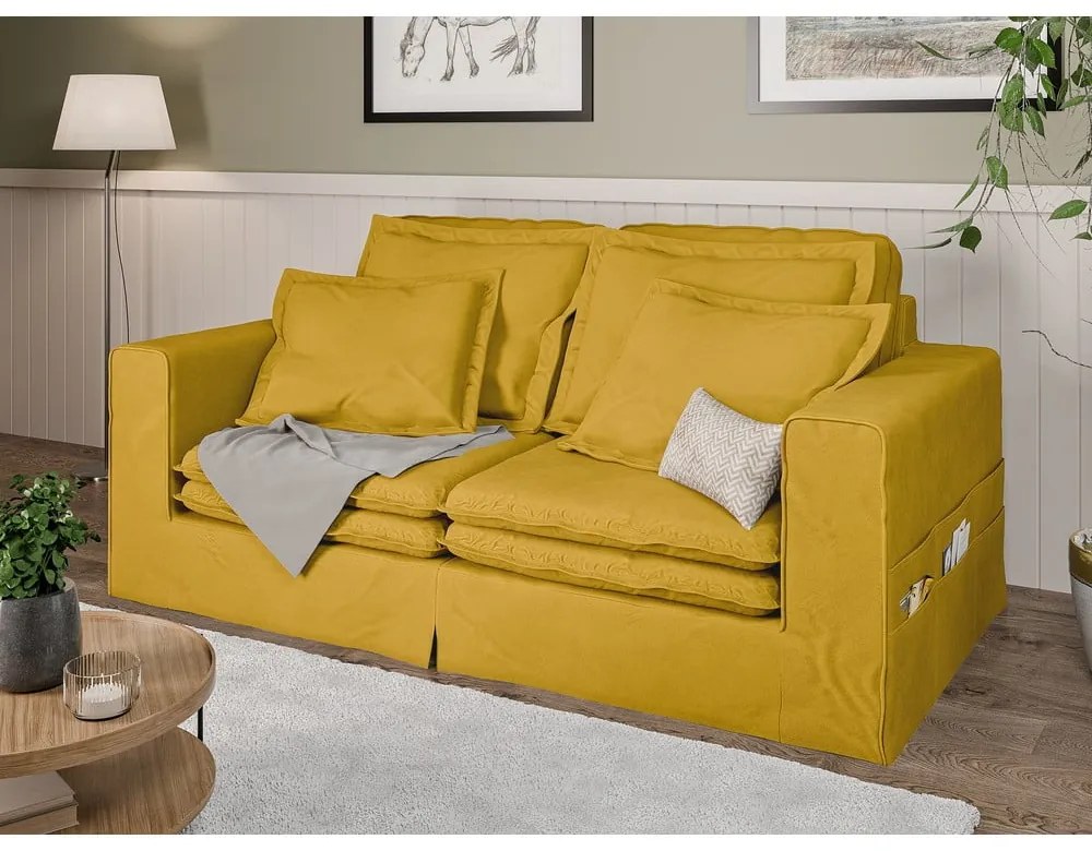 Żółta sofa 196 cm Nora – Ropez