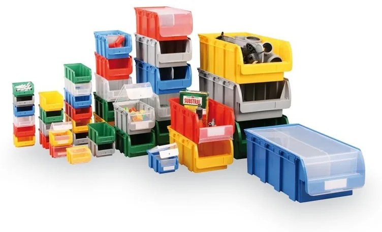 Plastikowy pojemniki COMPACT, 154 x 235 x 125 mm, 20 szt., czerwony