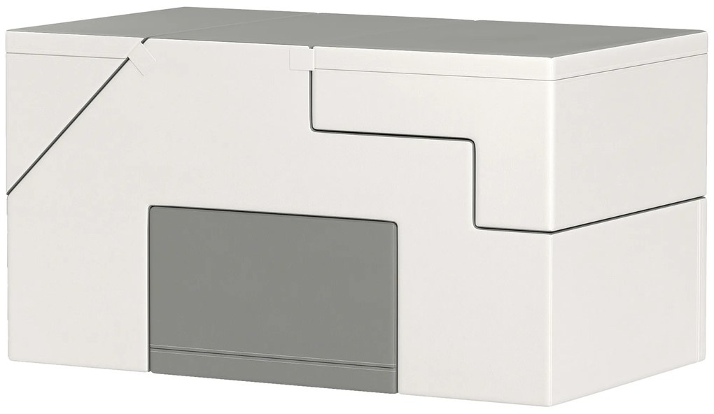 HOMCOM Zabawka do wspinaczki i zjeżdżania dla dzieci, wspiera rozwój motoryczny, skóra ekologiczna, pianka EPE, 86x49x47 cm, Szary