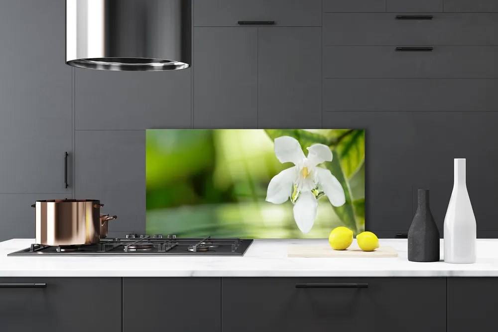 Szkło do Kuchni na Ścianę Duet Kwiatu I Zieleni