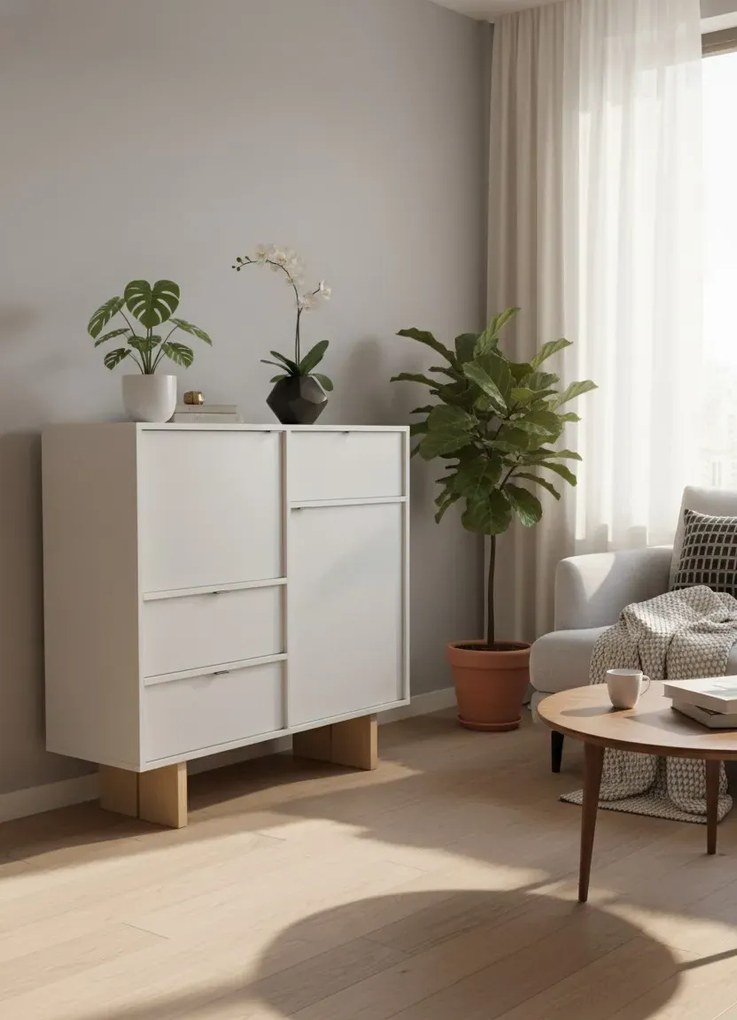 Biała komoda do salonu N4-N75