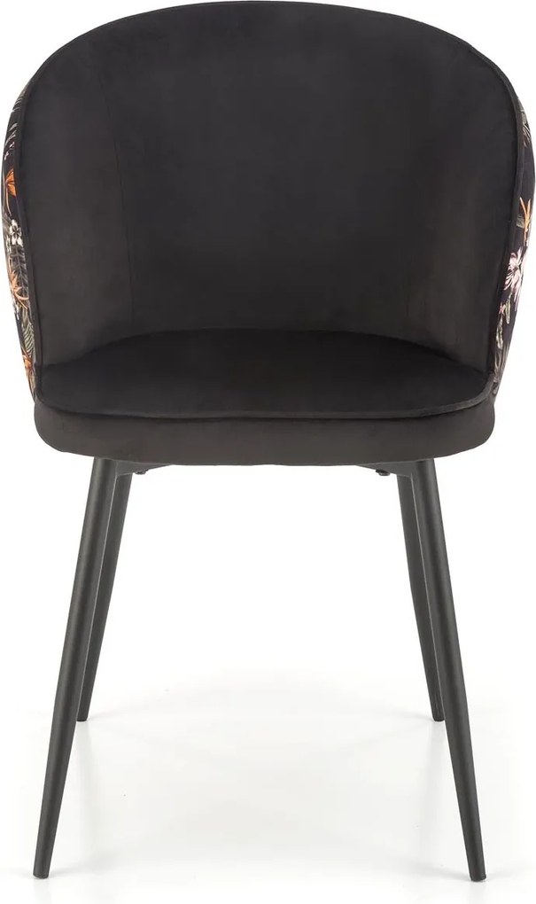 Krzesło z podłokietnikami K506 z wzorem z tyłu oparcia