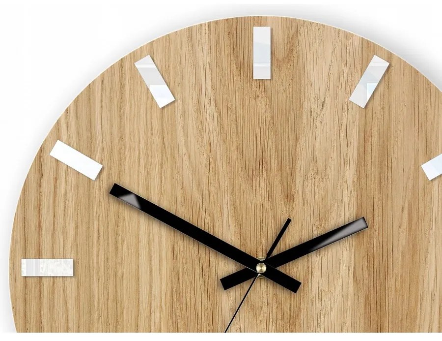 Zegar na ścianę nowoczesny drewniany z cichym mechanizmem okrągły solidny