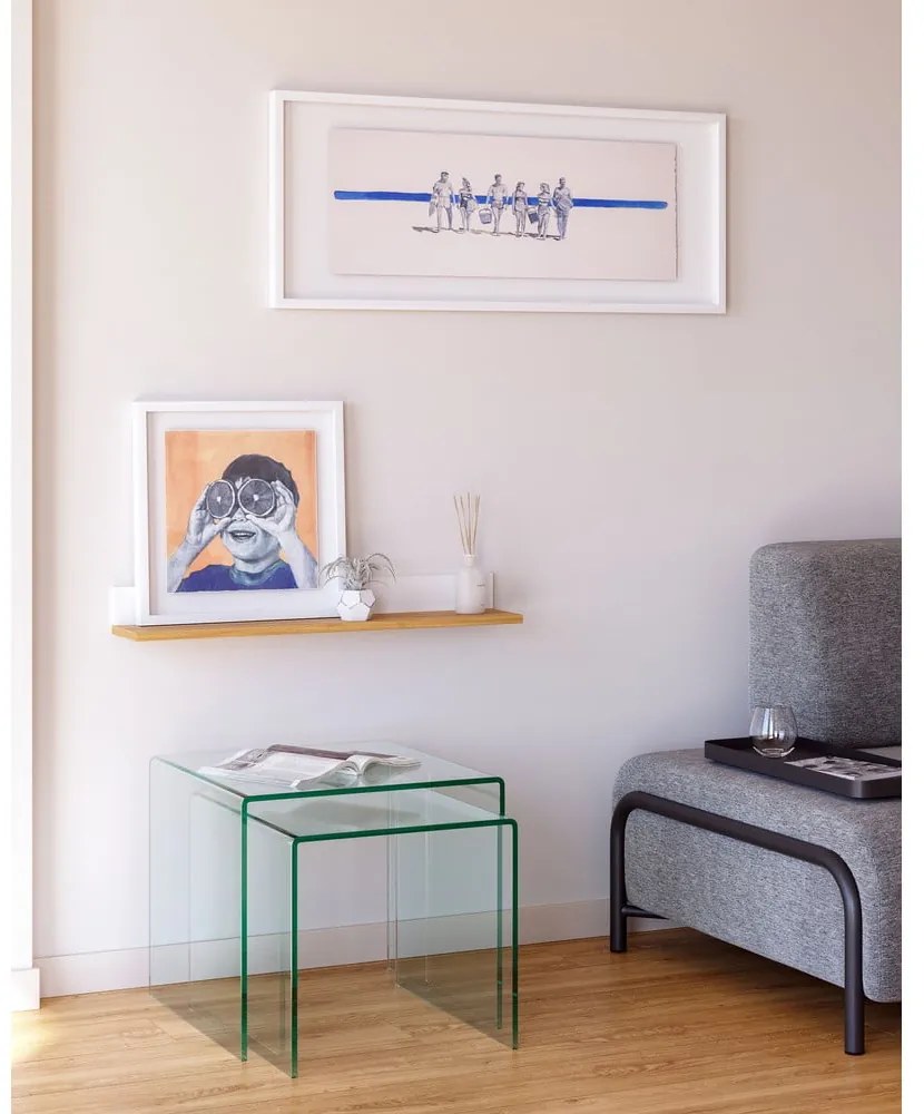 Szklane stoliki zestaw 3 szt. 50x50 cm Burano – Kave Home