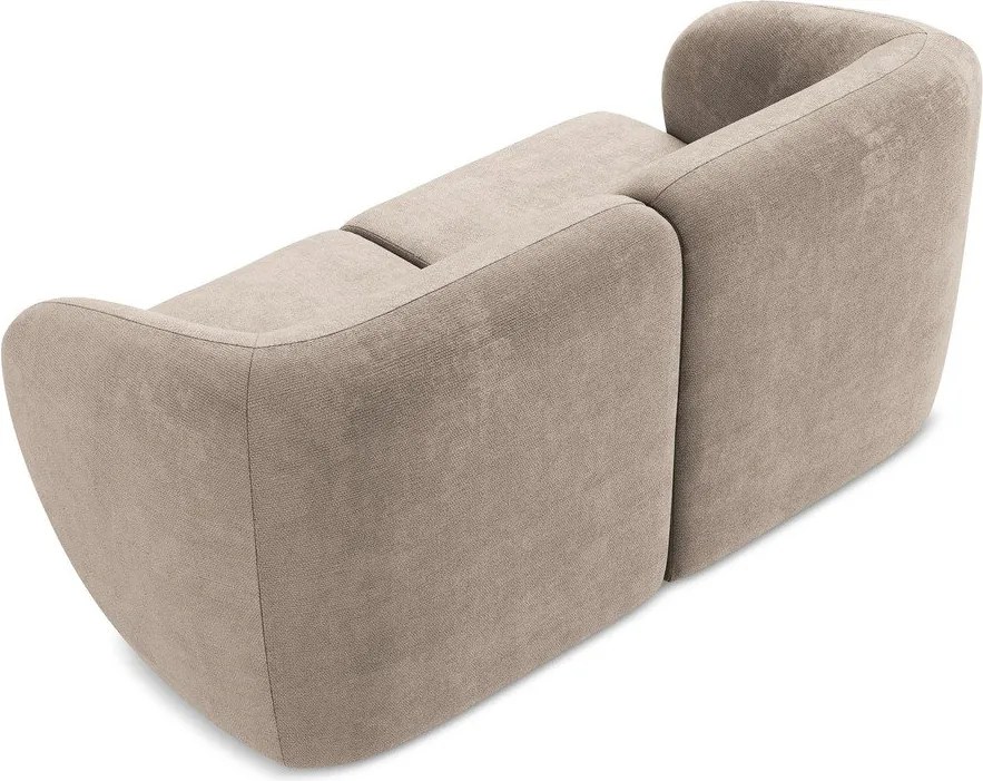 Jasnobrązowa sofa z tkaniny szenilowej 174 cm Lani – Makamii