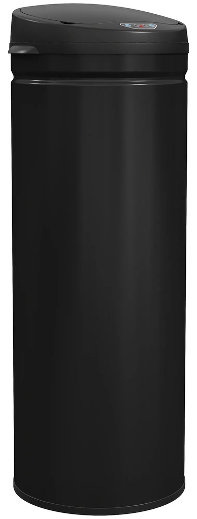 HOMCOM 50 L Kosz na śmieci z czujnikiem i funkcją Soft-Close, bezdotykowy kosz ze stali nierdzewnej do higienicznej kuchni