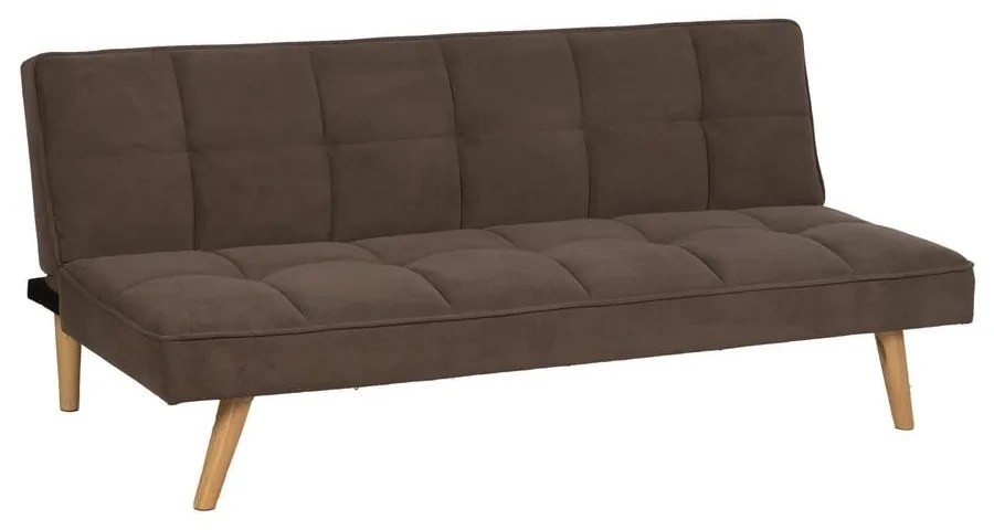 Brązowa rozkładana sofa z tkaniny szenilowej 175 cm – Ixia
