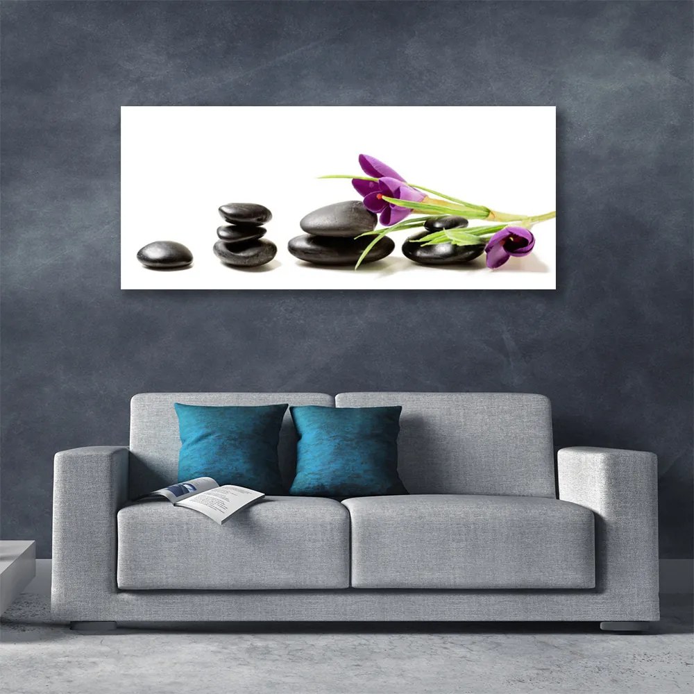 Obraz canvas Pierwsze Krokusy w Akwareli