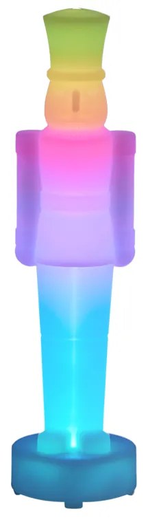 Lampa stołowa biała z możliwością ściemniania LED i ładowania RGBW-IC - Nutcracker