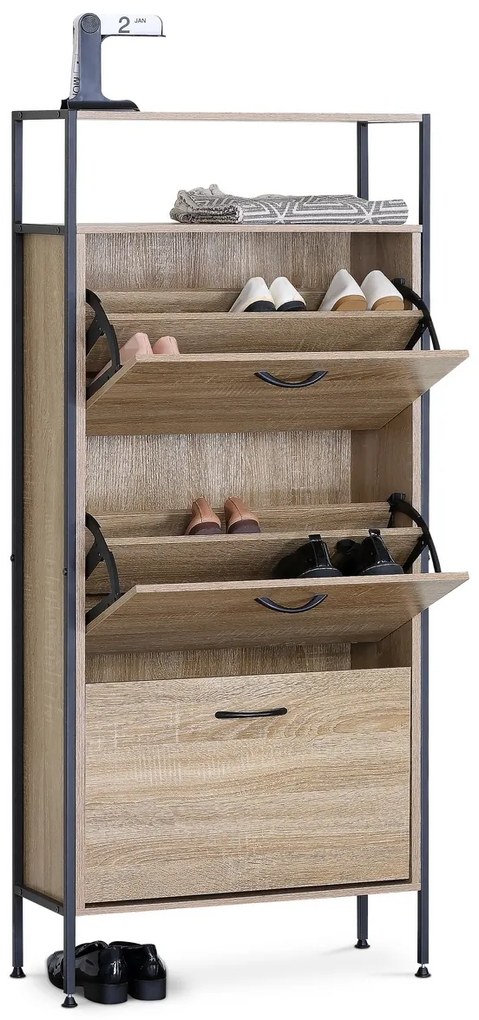 Szafka na buty z przegródkami G1009 OAK, dąb