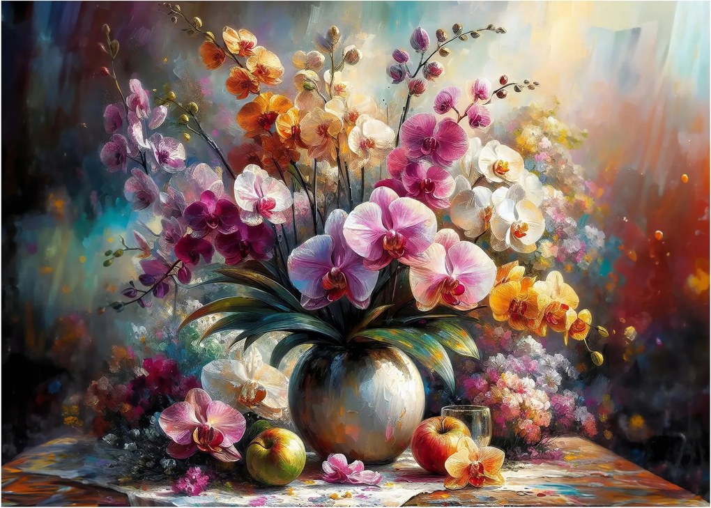 Obraz na szkle - Wazon z kwiatami II. (70x50 cm)