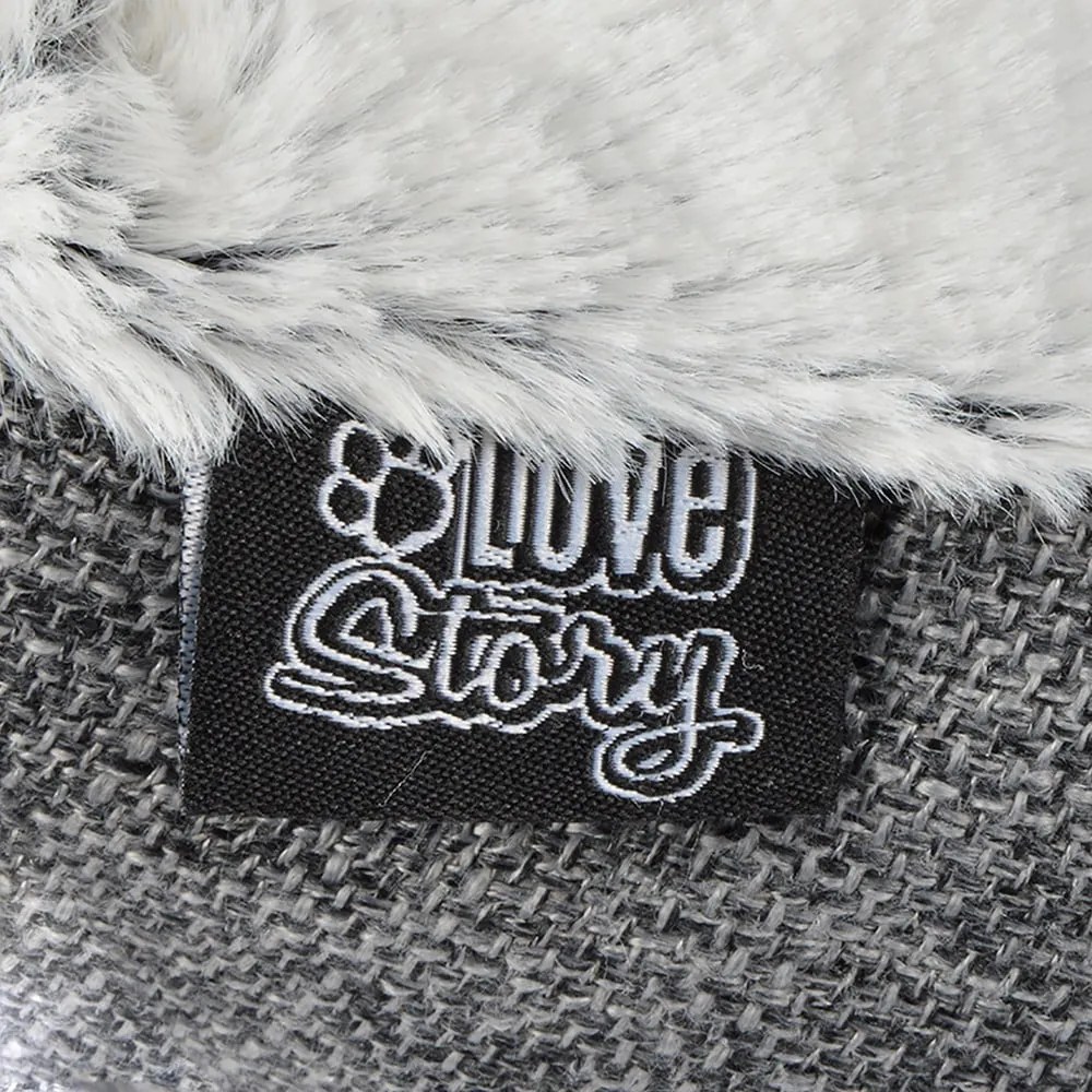 Szara budka dla kota 40x40 cm – Love Story