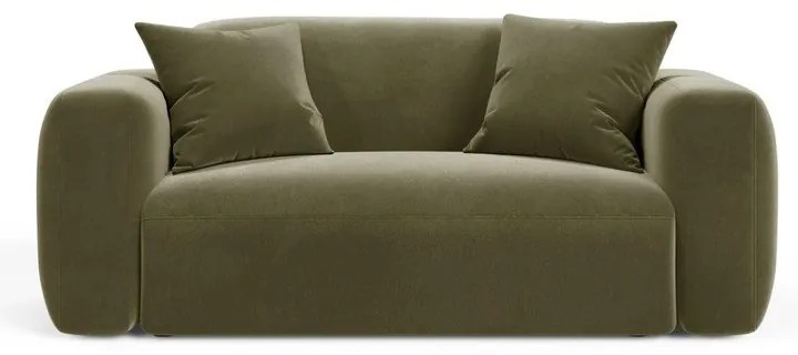 Aksamitna sofa w kolorze khaki 180 cm Strino – Cosmopolitan Design