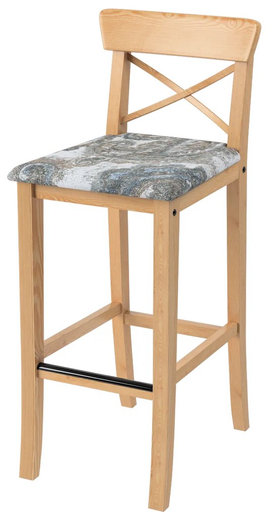 Pokrowiec na krzesło barowe Ingolf z tapicerowanym siedziskiem