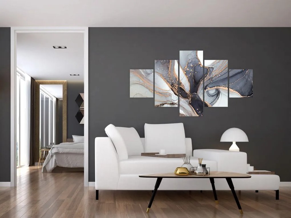 Obraz - Szary marmur (125x70 cm)