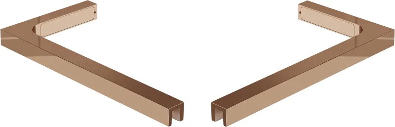 Mexen zestaw wsporników kątowych L do drzwi i ścianek prysznicowych 6-8 mm, różowe złoto - 830-12-60