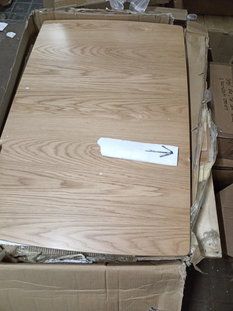 PROMOCJA Stół jadalny z blatem w dekorze dąb BRANDO 120(160)x80, rozkładany II klasa jakości.