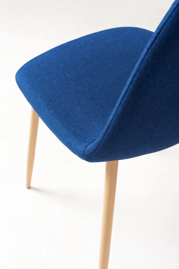 Zestaw 4 Krzese Teok Tkanina