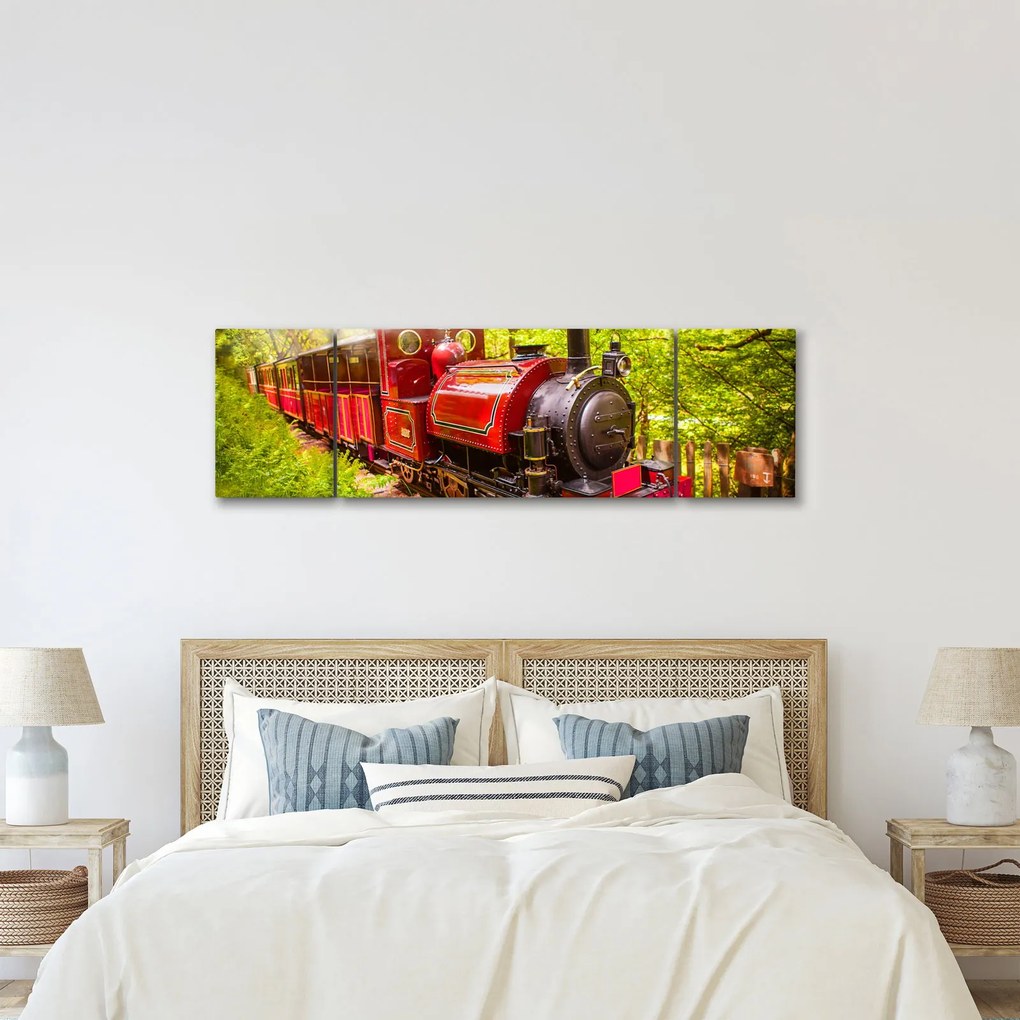 Obraz pociągu parowego (170x50 cm)