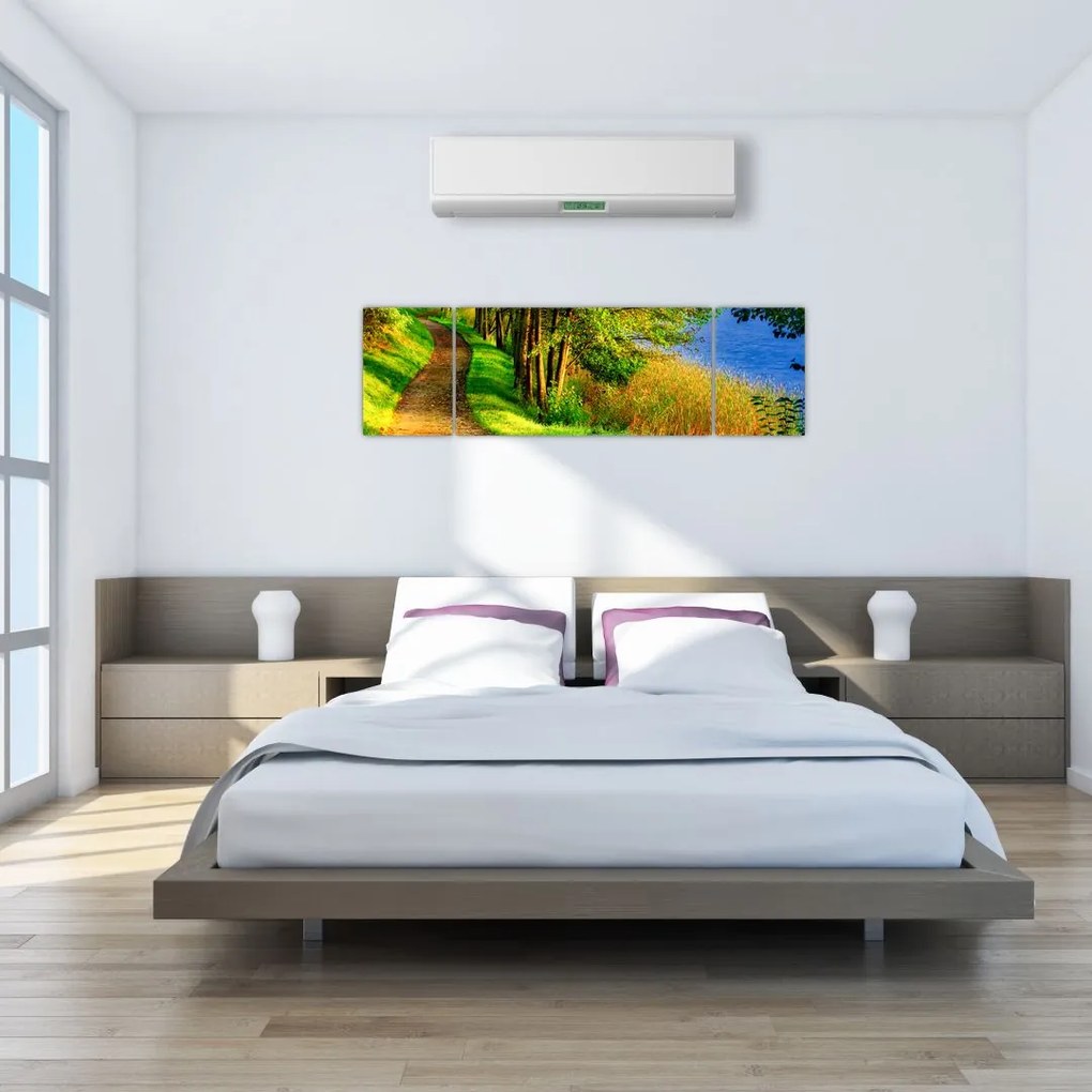 Obraz szlaku wzdłuż wody (170x50 cm)