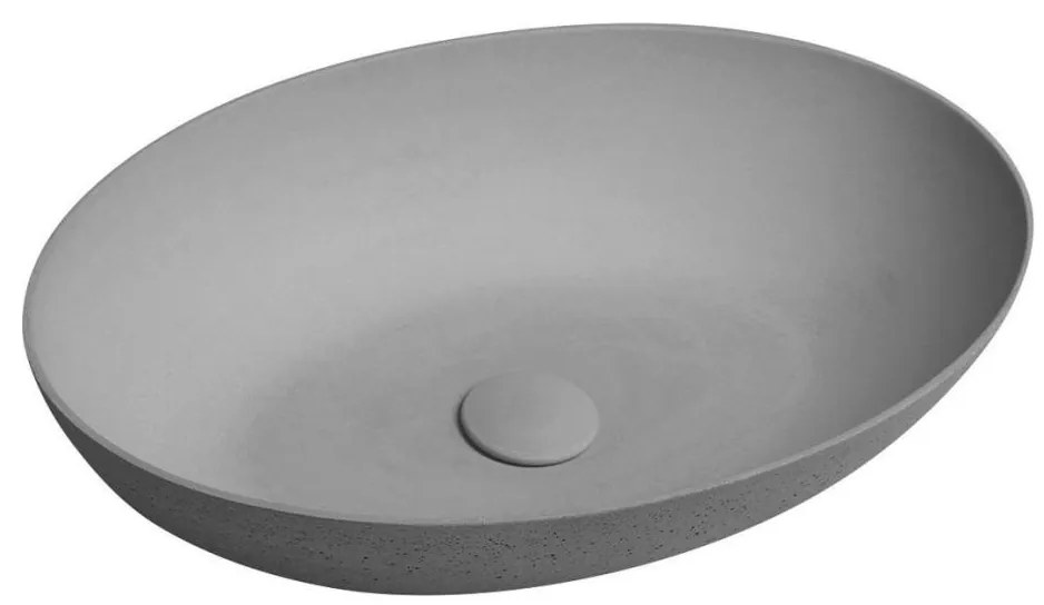 Sapho - Umywalka nablatowa FORMIGO 60x40 cm beton/szary